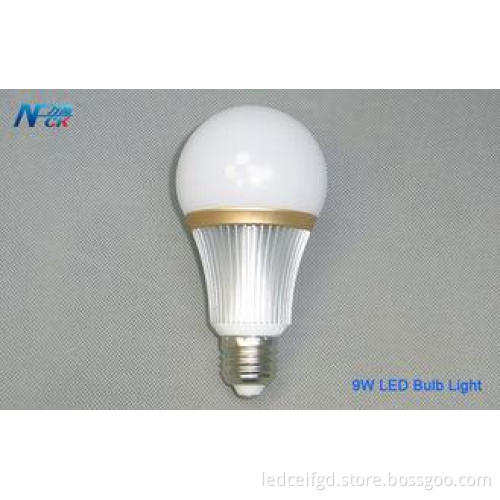 High Efficiency 9W Household Warm White LED Light Bulbs Wit